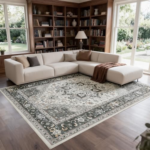 Tapete decorativo rectangular 8 x 10 pies Taupe miniatura 3