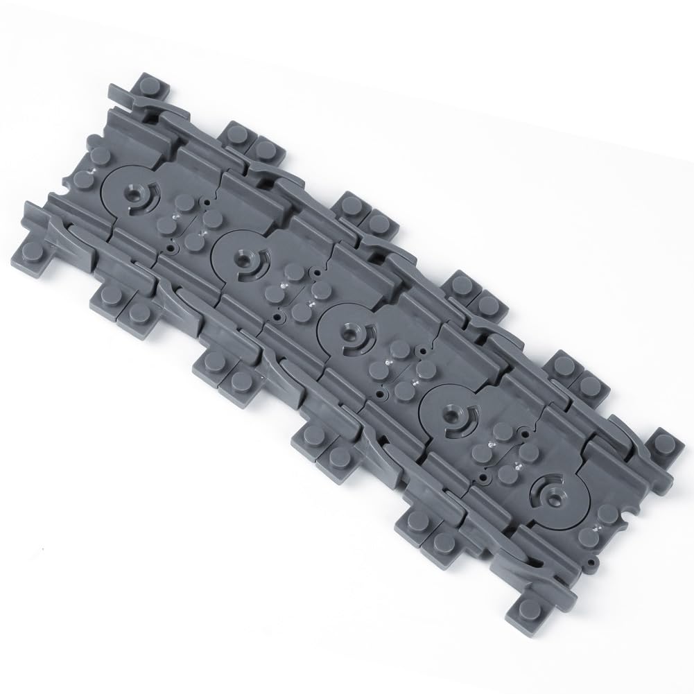 HOTUT City Vías para Tren de Juguete,60pcs Vías de Tren,Vías de Tren Rieles de la Ciudad Rieles de Bloques de Construcción de Ciudad,Compatible con Todas Las Grandes Marcas,Juguetes de Construcción