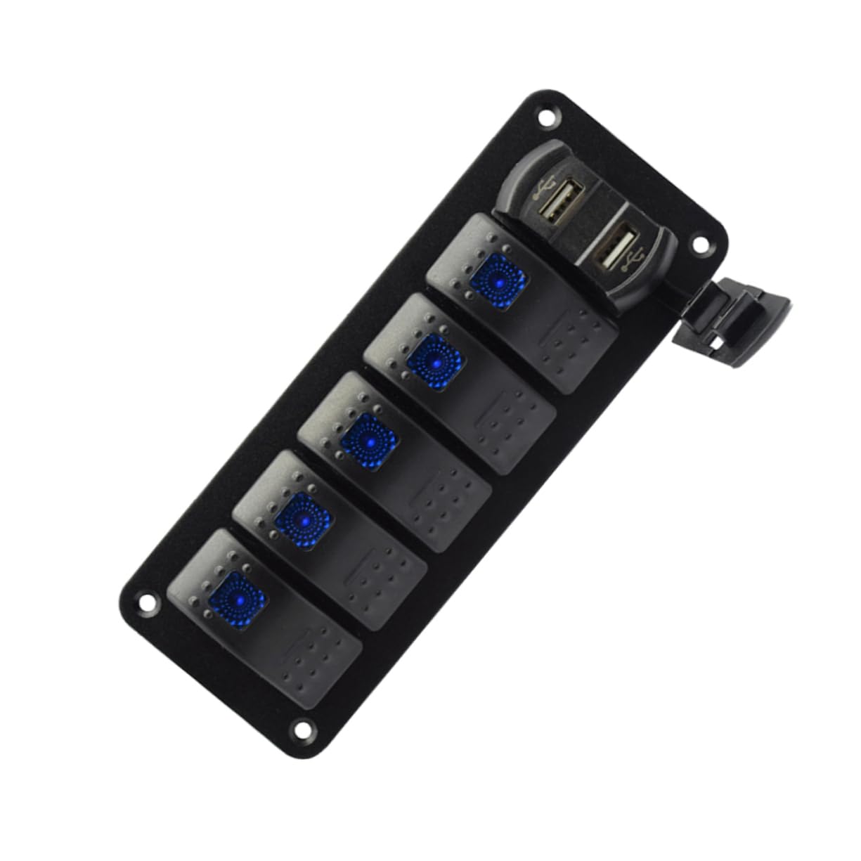SOESFOUFU 6 Gang Boat Switch Panel 12-24v USB Charging Waterproof Design Auto/Motorcycle Voltage Indicator