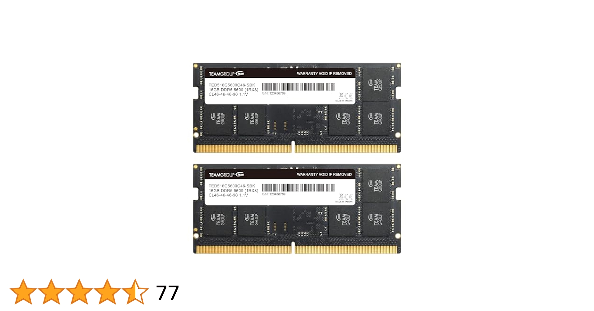 (中古)Teamメモリ SO-DIMM DDR5 5600MHz 16GBx2枚 Amazon.co.jp: TEAM DDR5 5600Mhz PC5-44800 16GBx2枚（32GBkit