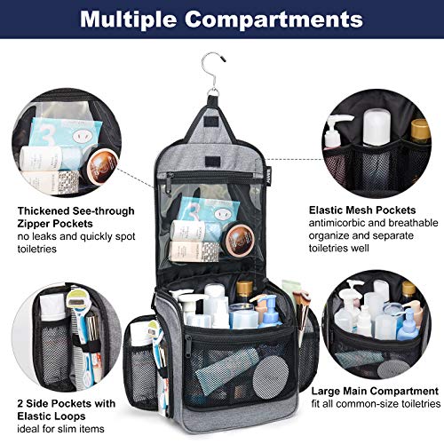 Wandf Hanging Toiletry Bag For Women Bathroom Bag With Jewellery Bag And Clear Wet Separation Compartments Water-Resistant Travel Toiletry Organizer #TOP2