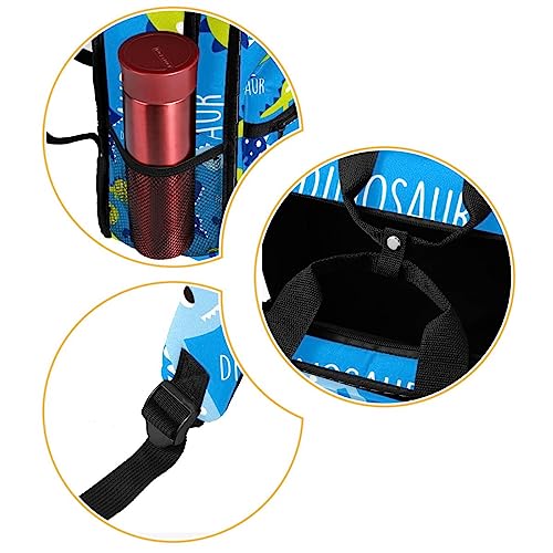Sac à dos dinosaure garçon bleu multicolore réglable école et loisirs - 2