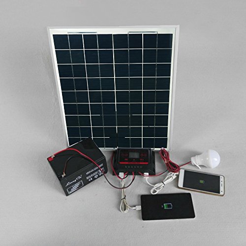 Gecheer Solarpanel Kit 60W 12V Solarmodul Solarpanel ideal, Solarzelle Photovoltaik,Solarladegerät Solaranlage für Wohn… – Bild 6
