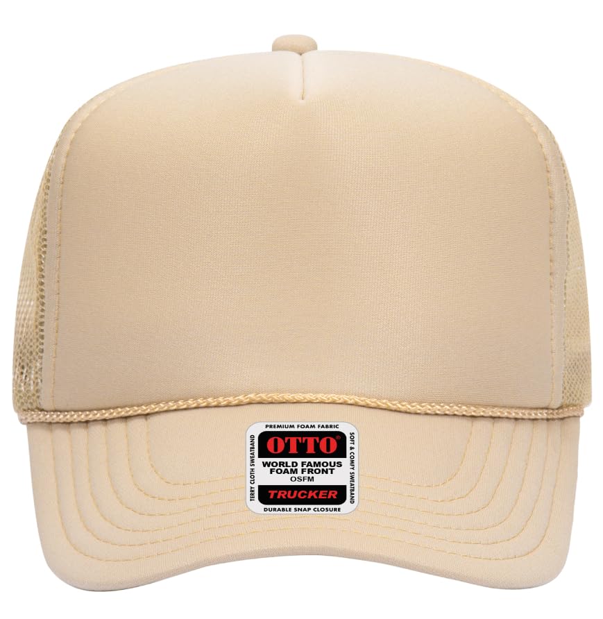 Image of Otto Cap 5-Panel High Crown Mesh Back Trucker Hat