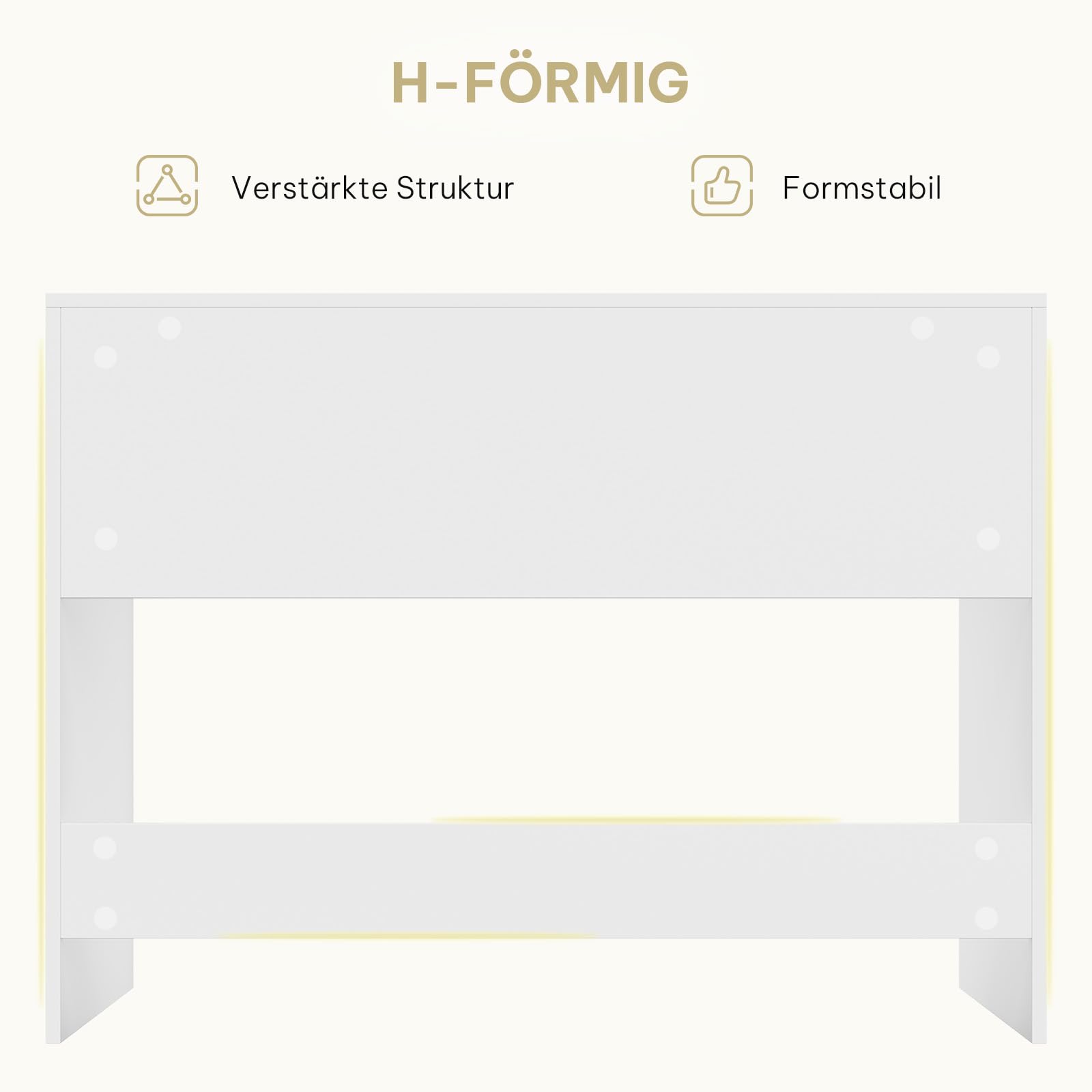 eSituro Schreibtisch mit Schubladen, Computertisch, Bürotisch, PC Tisch für Kinder & Schlafzimmer mit Minimalistischem Design, 100x50x75 cm, Weiß