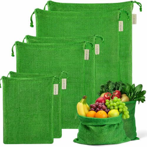 REWOP Vegetable Bag For Fridge 100% Cotton (Pack Of 6) | Eco-Frie...
