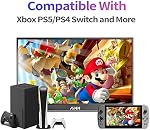 MNN Portable Monitor 15.6inch FHD 1080P USB C HDMI Gaming Ultra-Slim IPS Display w/Smart Cover & Speakers,HDR Plug&Play, External Monitor for Laptop PC Phone Mac