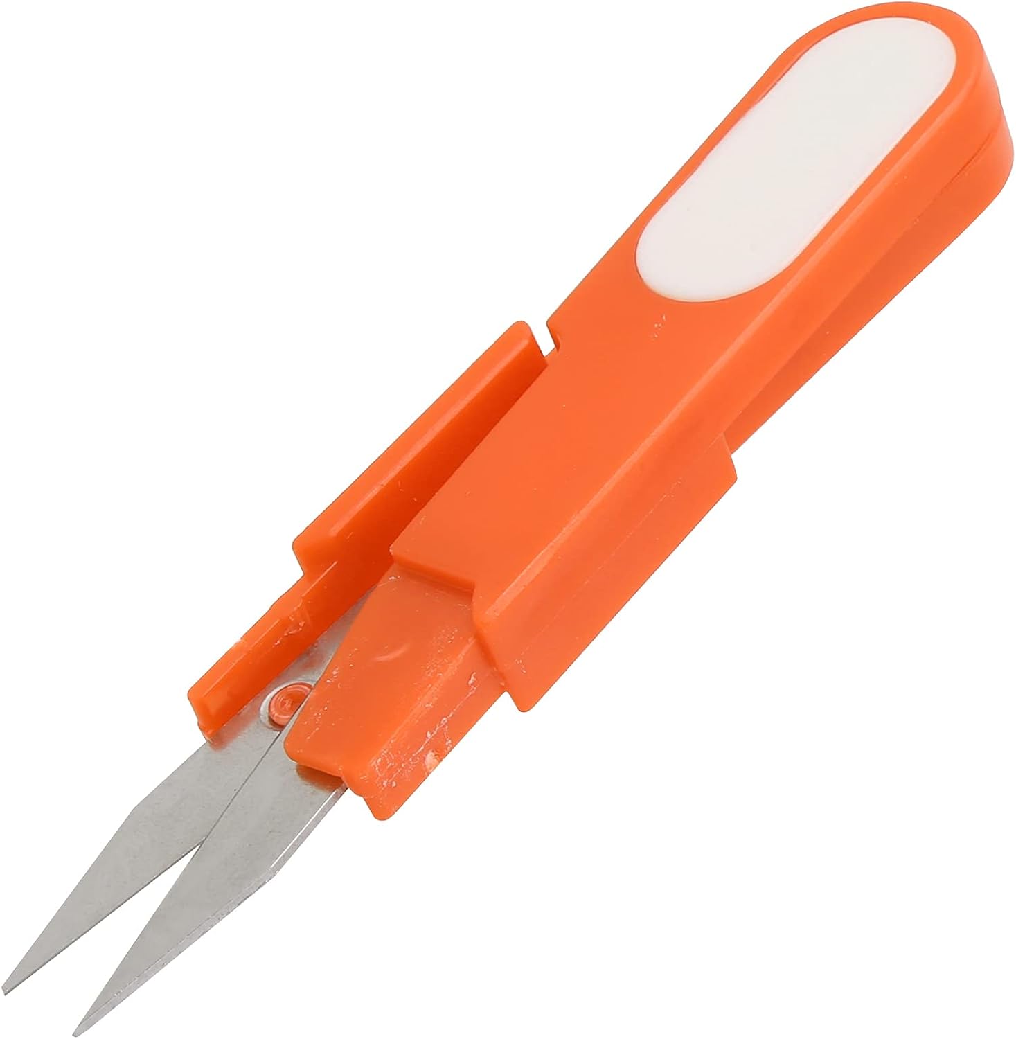 Sewing Scissors, Safety Snip Thread Cutter U Shape Trimmer for Cross Stitch Crafters and DIY Sewing Projects Orange