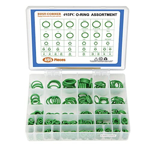BUSY-CORNER 495 Pieces SAE Metric O Ring Kit