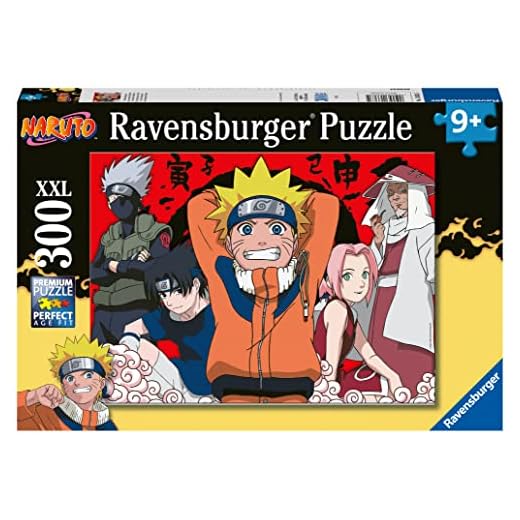 Ravensburger - Puzzles XXL Naruto | Puzzle 9 Años O Más | Regalo Niño 9 Años O Más De 300 Piezas | Rompecabezas Niños De 49 X 36 Cm Puzzle