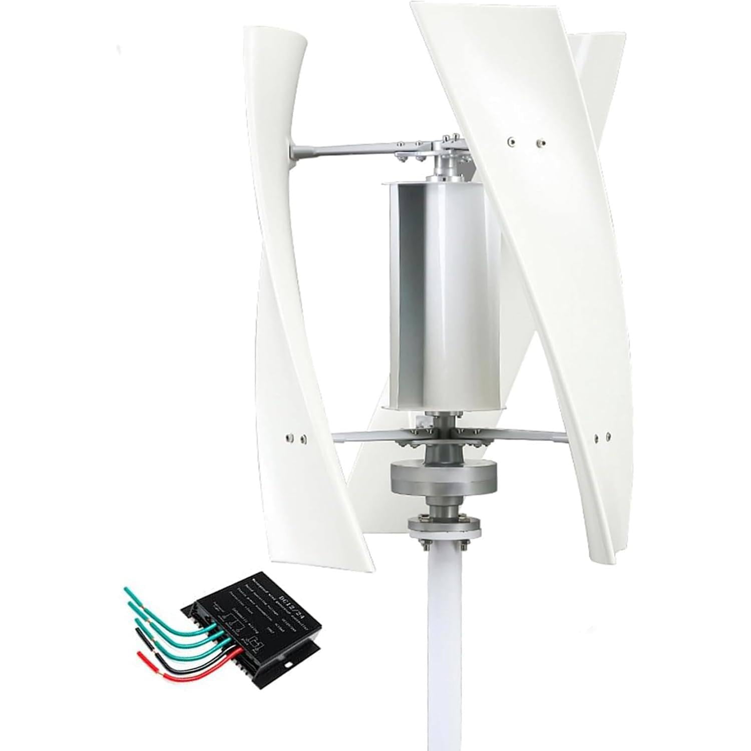 Aerogenerador vertical helicoidal de 3 aspas y levitacion magnetica silenciosa de 8000W