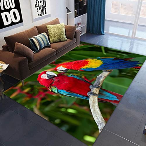 Alfombra Selva Animals León Cielo Estrellado Tigre Loro Pulpo Impresa en 3D Sala de Estar Rug Antideslizante Dormitorio de los Niños Alfombra Felpudo Decoración Carpet Cover