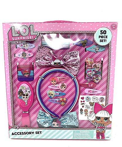 L.O.L Surprise! LOL Printed Hair Brush Set ( Terries, Hair Ponies, Headbands......)