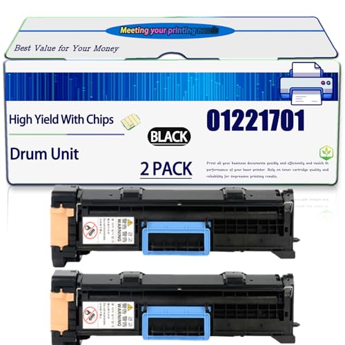 Compatible for Okidata OKI 01221701 Drum Unit B930 B930d Printers, High Yield 60000 Pages, with Chip (2-Pack Black)