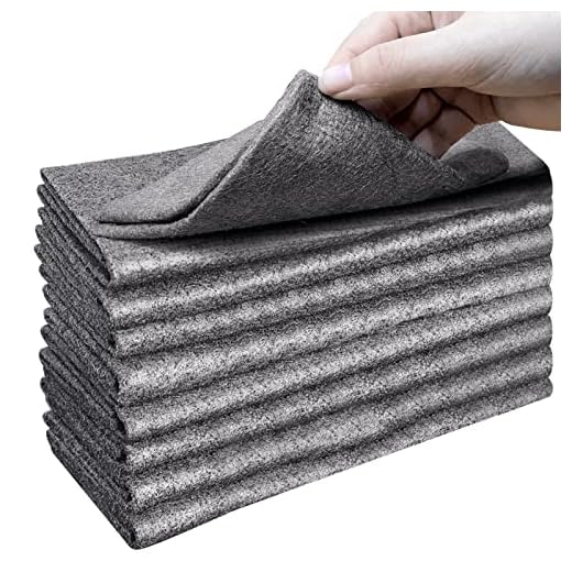 XANGNIER Thickened Magic Cleaning Cloth,8 Pcs Lint Free Cloth,Reusable Microfiber Cleaning Rag for Windows,Mirror,Glass,Car,Gray