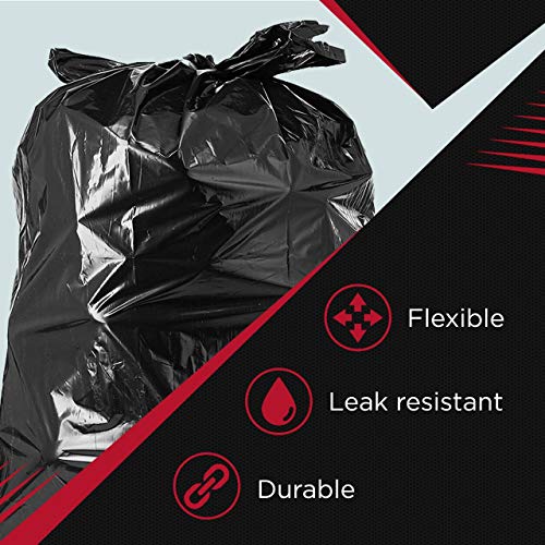 Tasker 64-65 Gallon Trash Bags For Toter, (Huge 50 Bags W/Ties) 60 Gallon Trash Bags, Xl Large Garbage Bags 64-65 Gallon Extra Large Leaf Bags, Commercial Trash Bags #TOP7