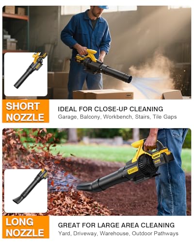 Leaf Blower Cordless, 650CFM & 3 Speed Levels,Electric Cordless Leaf Blower with LCD Display,Blowers for Lawn Care with 2 * 4.0Ah Battery Powered,Blowers for Lawn Care,Yard, Blowing Leaves, Dust, Snow