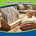 6 Pack Wooden Card Holders for Playing Cards, Canasta Card Holder Set, Hands-Free for Arthritis Board Games, Playing Card Holders for Seniors and Adults (2 Wooden Card Holder & 4 Plastic Card Holder)