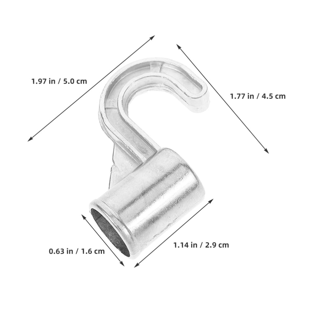 Amosfun Soportes para Barra de Armario Diámetro Interior 18mm sin Perforaciones de Aleación de Aluminio 4 Piezas Fácil Uso y Diseño Elegante Hogar