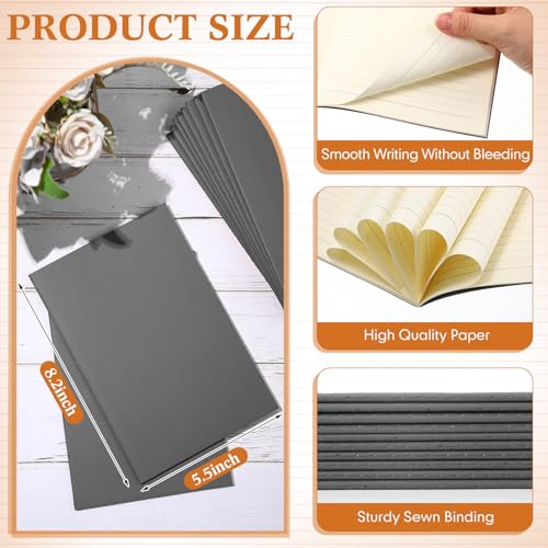 Image of Mimorou 100 Pcs A5 Journals Notebooks Bulk,Grey,Lined