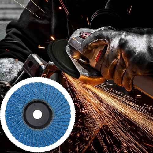 Aoyswuz 12 Stück 76 mm Fächerscheiben 60 Körnung Lamellenscheiben Mittelloch 10mm für Winkelschleifer Polieren