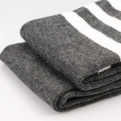 Image of DRESHOW Plus Size Thigh High Socks Striped Over Knee Long Boot Stockings Knee High Tube Socks Leg Warmers for Women