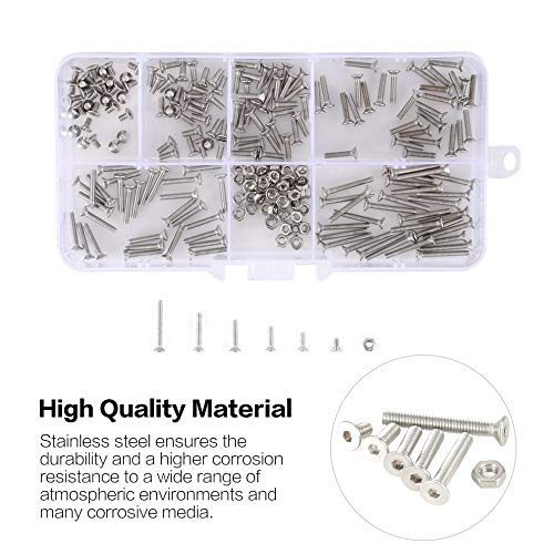 230 dadi e bulloni M2, viti M2 a testa esagonale