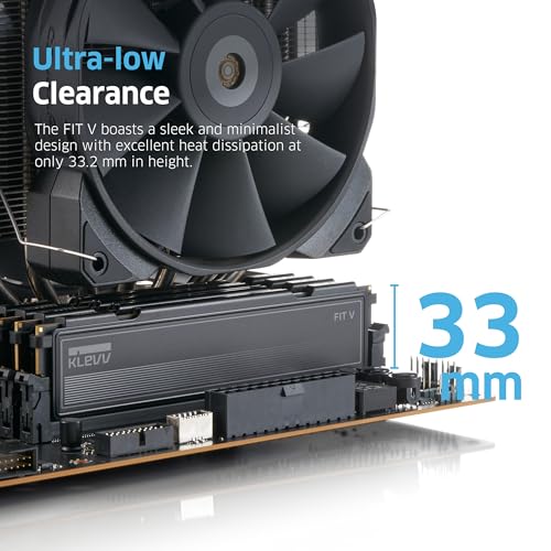 Image of KLEVV FIT V DDR5 32GB (2x16GB) 6000MHz CL30 SK Hynix A-Die 1.35V Gaming Desktop Ram Memory XMP 3.0 / AMD Expo Ready - Black (KD5AGU880-60A300L)