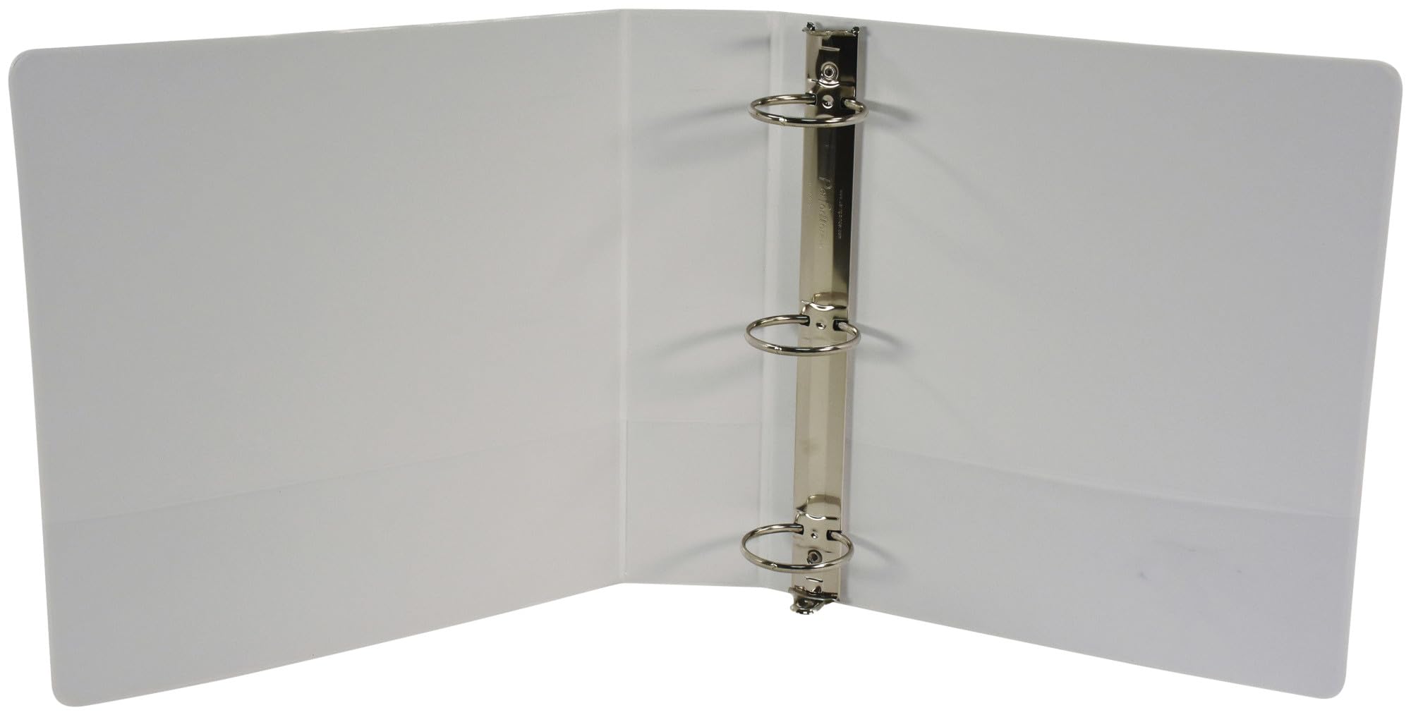 School Smart Raccoglitore ad anelli rotondo in polipropilene, 5 cm, bianco