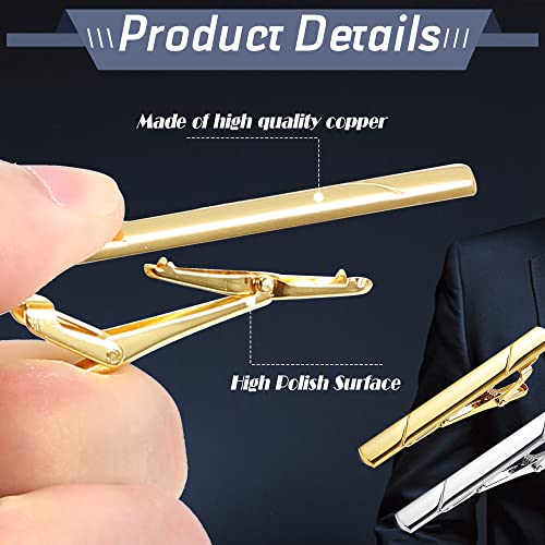 Funrun Jewelry 10Pcs Tie Clips For Men Black Tie Bar Clip For Regular Ties American Flag Necktie Wedding Business Tie Bar Clip With Box #TOP1
