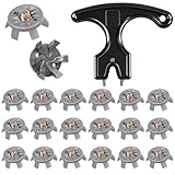 21 PCS Golf Shoe Spikes Set with 20 PCS Silver...