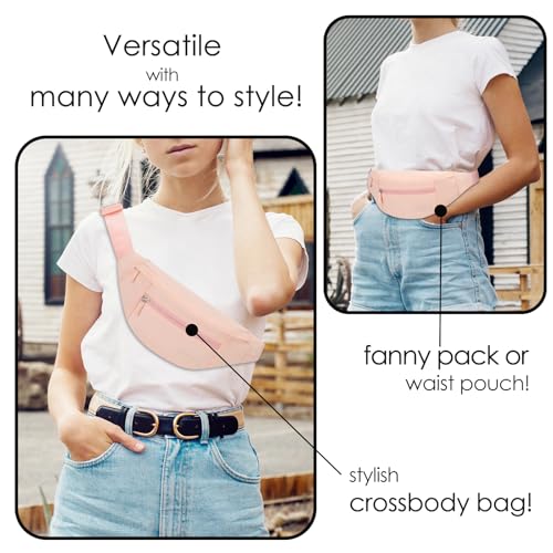 Image of MAXTOP Large Crossbody Fanny Pack with 4-Zipper Pockets,Gifts for Enjoy Sports Festival Workout Traveling Running Casual Hands-Free Wallets Waist Pack Phone Bag Carrying All Phones