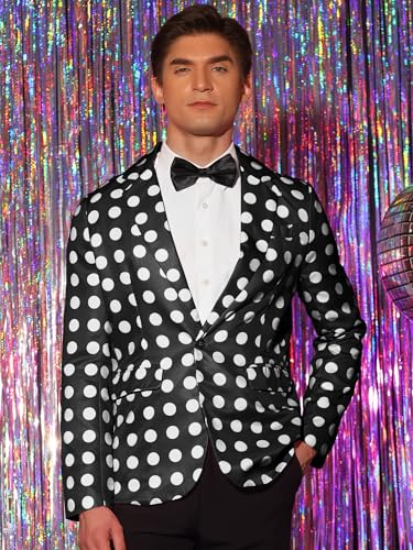 Lars Amadeus Blazers for Men's Polka Dots Blazer Notch Lapel One Button Polka Dots Pattern Sports Coat2