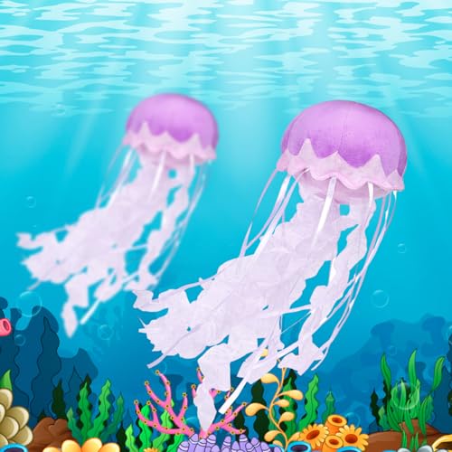 Lilizzhoumax Simulation Jellyfish Plush Toy 15cm/6", Realistic Stuffed Animal, Cute Hangable, Super Soft Sea Animal Home Decoration Toy - Image 2