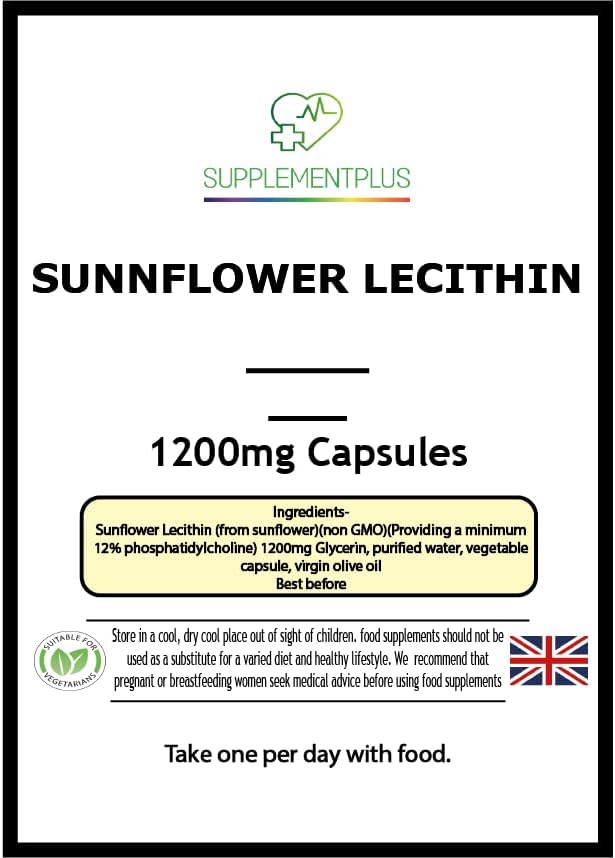 Sunflower Lecithin 1200mg (240 Capsules) Supplementplus Amazon.co.uk
