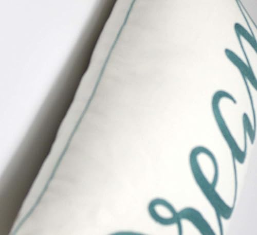 Miniatura 3 de Funda de almohada bordada con cita inspiradora con patrón de ensueño, funda de almohada decorativa de lona de 12 x 20 pulgadas