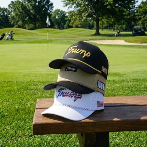 Image of Curves & Clubs Trump Golf Hats - One Size Adjustable Men's Hat - Breathable & Durable Trump Rope Hat - Perfect Golf Gift