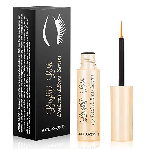 Hypoallergenic Natural Eyelash Growth Serum - Grow Longer, Fuller Eyelashes and Brows - Biotin and Plant-Derived Peptides, Nourishes and Strengthen Lashes - Vegan Lash Growth Serum