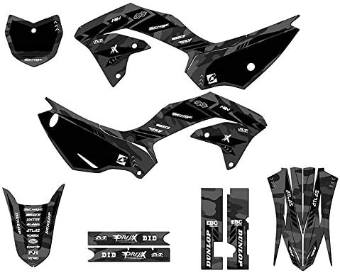 2020-2024 KLX 230 R APACHE Green Senge Graphics Complete Kit Compatible with Kawasaki