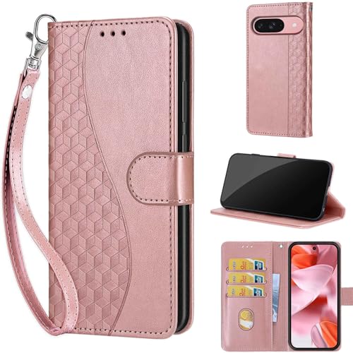 Coque Google Pixel 9 antichoc style portefeuille avec rabat magnétique pour éviter les rayures
