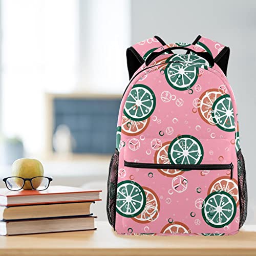 Sac à dos de voyage Leisure Campus vert citron orange rose pour filles et garçons - 6