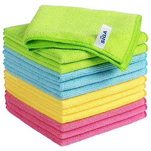 Comparison: Best Cleaning Cloths For Kitchen 5 MR.SIGA Microfiber Cleaning Cloth,Pack of 12,Size:12.6" x 12.6"