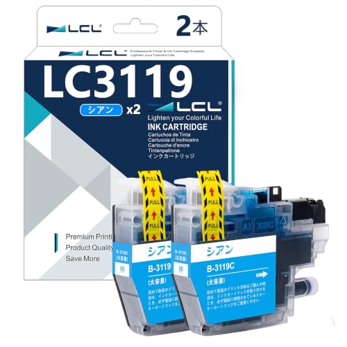 Amazon.co.jp: LCL Brother用 ブラザー用 LC3119 LC3119C (2パック