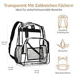 Amazon Basics, Rucksack für klassische Anlässe/Freizeit/Schule, Transparent, 1er-Pack