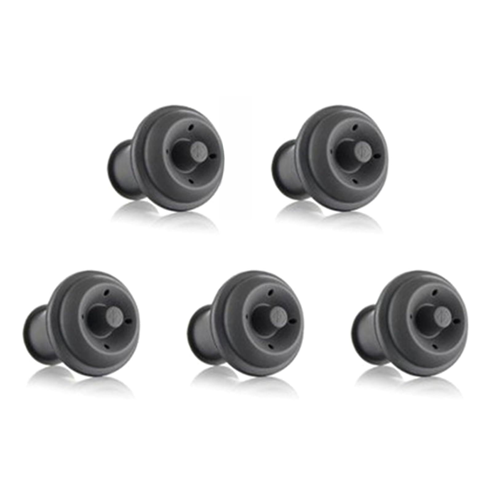 Zhengci Black Red Wine Corks 5 Pcs Home Vacuum Wine Saver Reusable Champagne Stopper Silicone Sealed Wine Stopper To Keep The For