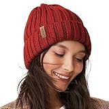 Womens Winter hats is double layer with superfine fleece lining, Made of comfortable, breathable,durable and AZO Free acrylic,cute and soft; Good elasticity make it accommodates any head size; For additional warmth as a Winter Chunky Hat, the knit be...