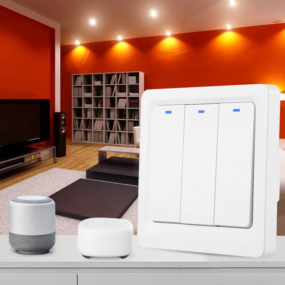 Interruttore luce touch WiFi Smart Wall, controllo vocale compatibile con Home EU 100 250V 15A