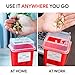 Sharps Container for Home Use and Professional 1 Quart (3-Pack) by Alcedo | Biohazard Needle and Syringe Disposal | Small Portable Container for Travel