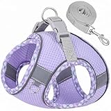 DoggieKit Dog Harness for Small Medium Dogs No Pull Adjustable Step in Puppy Harness and Leash Set,Reflective Breathable Mesh Pet Harnesses Soft Padded Vest for Dogs Easy to Put on