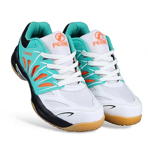 Image of FEROC Kids Badminton Shoes (Non Marking) Active Grip Lightweight & Durable Sole for Boys Girl Kids